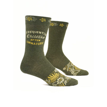 Frequently Childlike Often Immature M-Crew Socks
